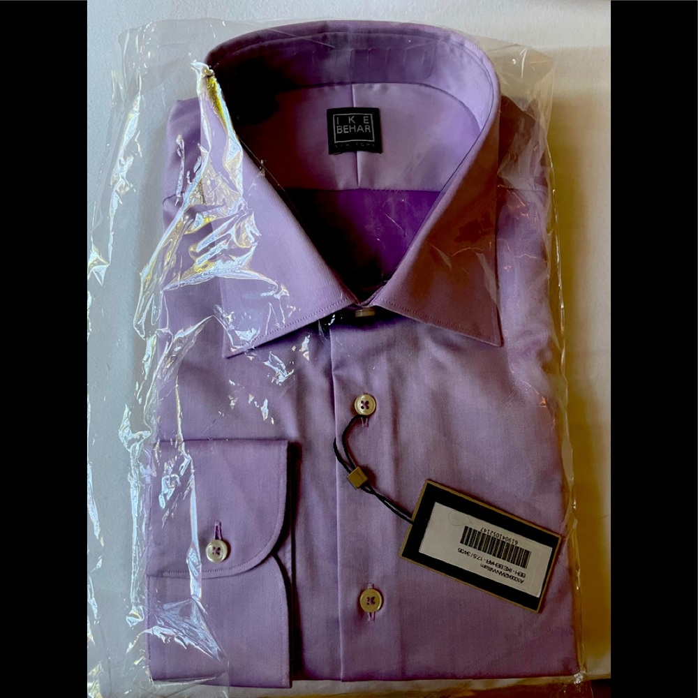 Light purple Ike Behar dress shirt size 17 1/2, 34/35